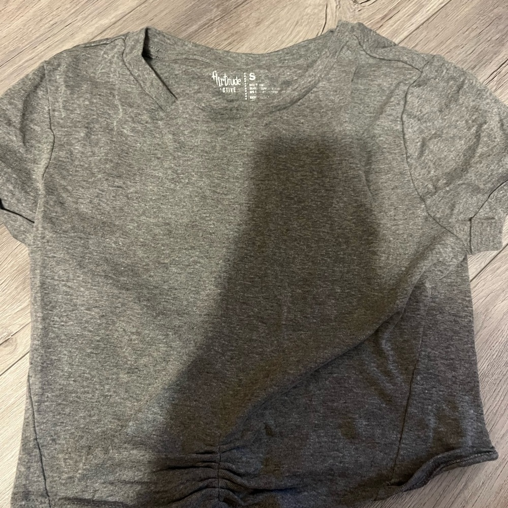 Flirtitude Gray Crop Top